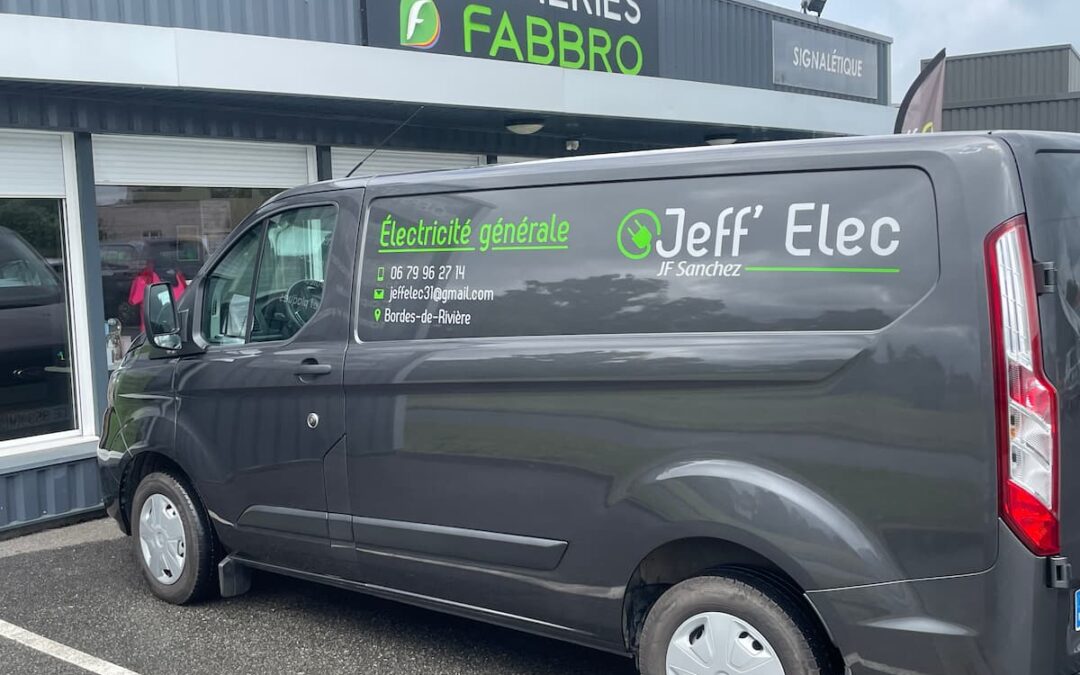 Marquage véhicule pour Jeff’ Elec